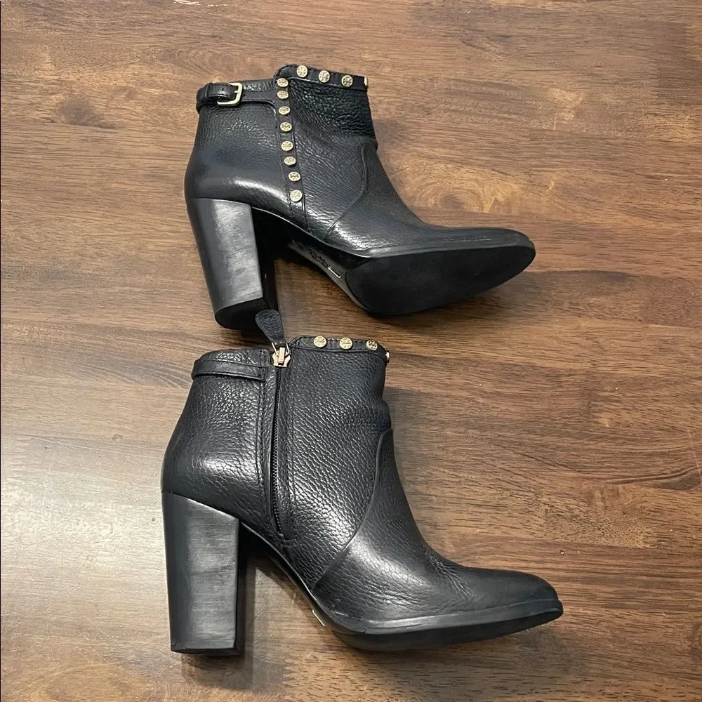 Tory Burch Black Mae Heeled Booties Size 7
